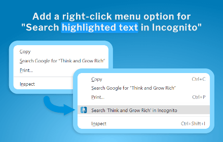 Right Click Search Incognito
